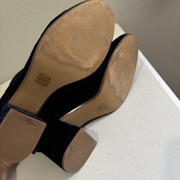 Madewell  The Jillian Ankle Boot in Blue Velvet, size 10 - Picture 9 of 10